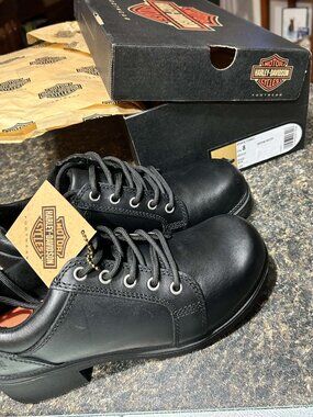 Brand New In Box Harley Davidson Cate Leather Oxford Shoes